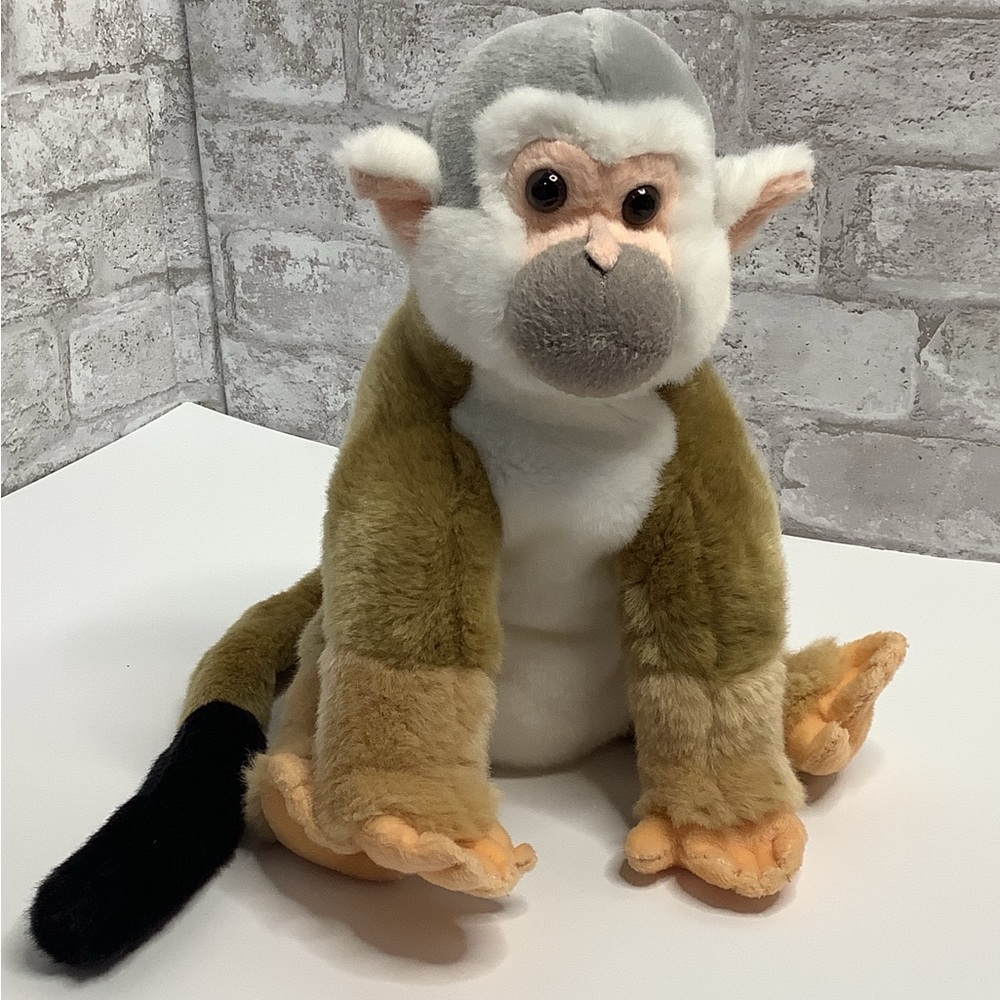 K & M International Squirrel Monkey Plush Stuffed Animal Toy 11” HTF Lovey Rare